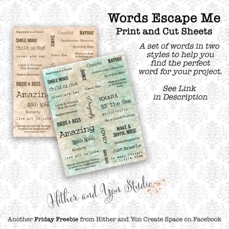 Words Escape Me Free Printable