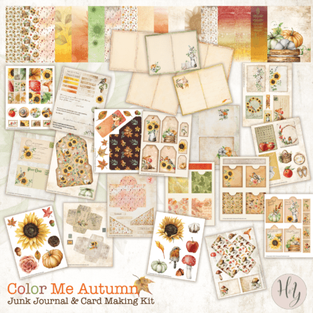 Color Me Autumn Junk Journal Digital Kit
