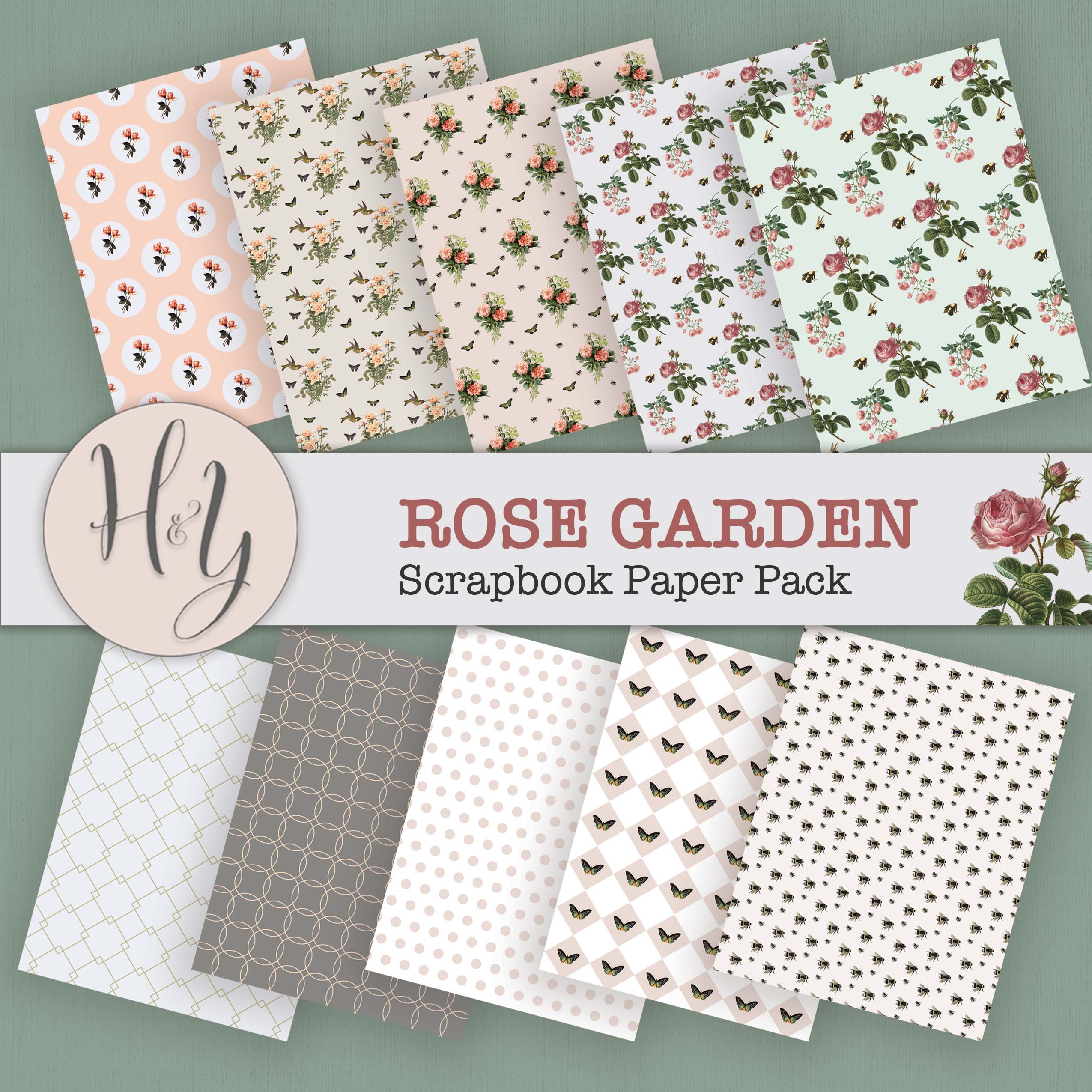 Rose Garden Scrapbook Paper