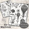 collage paper air machines