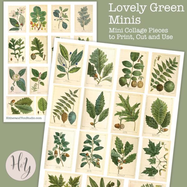 Lovely Green Minis Collage Sheets