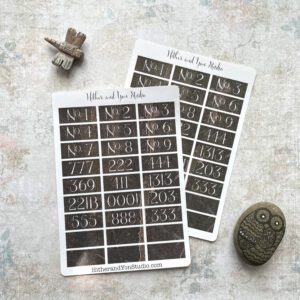 Grungy Numbers Sticker Sheet