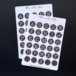 Sticker Sheet Typewriter Keys