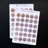 Distressed Circles Planner Stickers