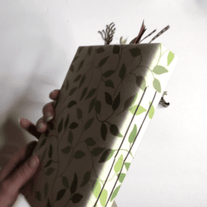 3-hole pamphlet stitch on my frog journal