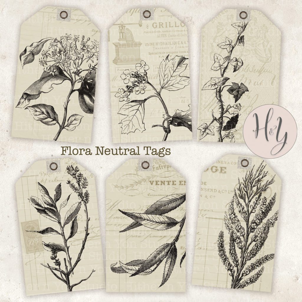 A4 Botanical Stickers for Journals and Planners, Herbal Leaves and