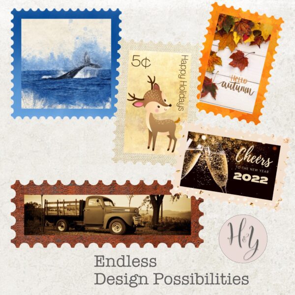 Canva Template Postage Stamps