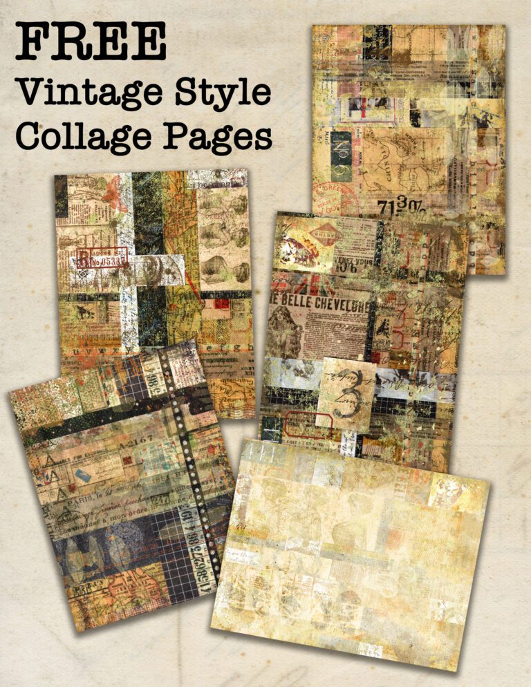 Free Vintage Collage Pages