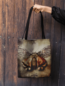 Moth Tote Bag from Hither and Yon Studio