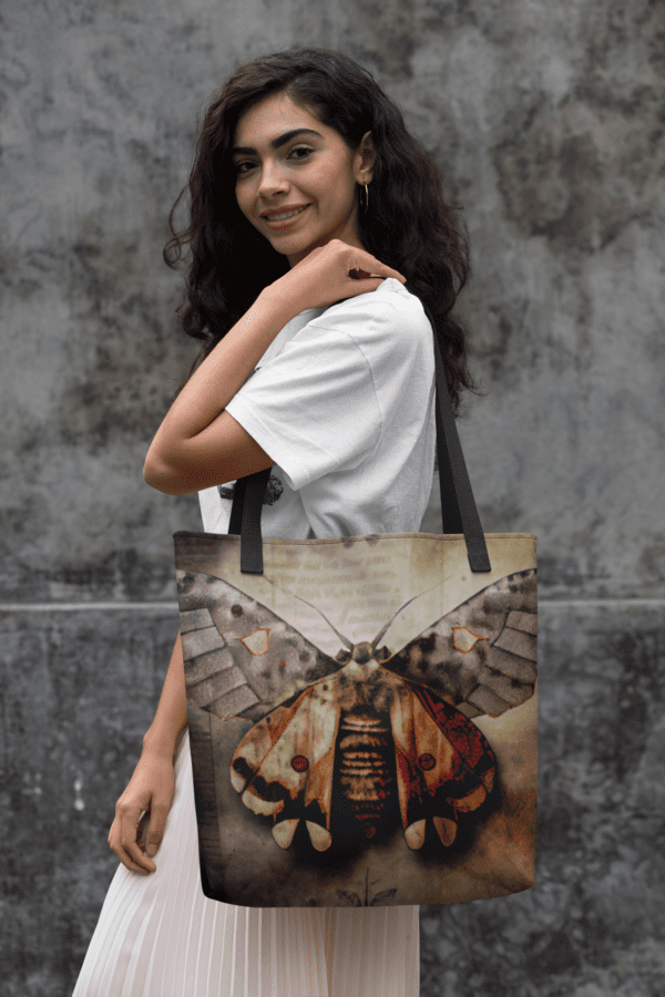 Moth Tote Bag from Hither and Yon Studio