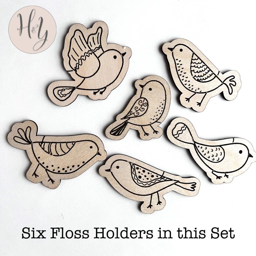 Embroidery Floss Holder Bird Theme - Hither and Yon Studio