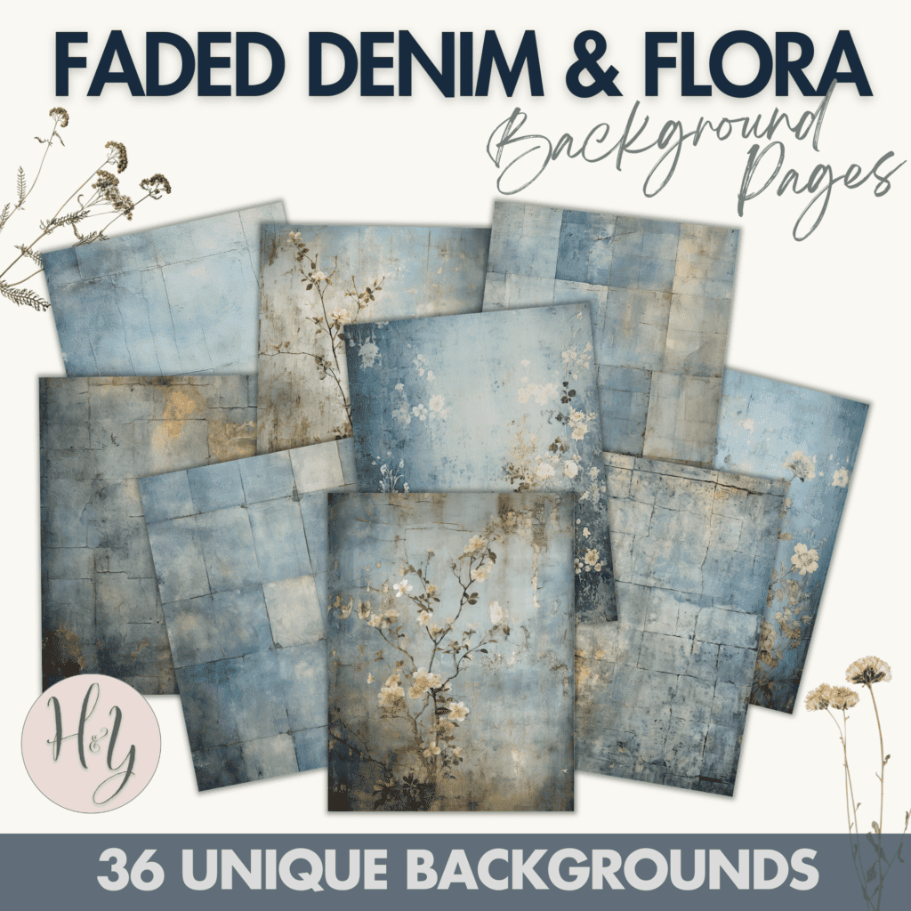 Digital Paper Pack - Grungy Graph Papers - Hither and Yon Studio