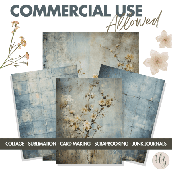 Distressed Paper Pack Floral