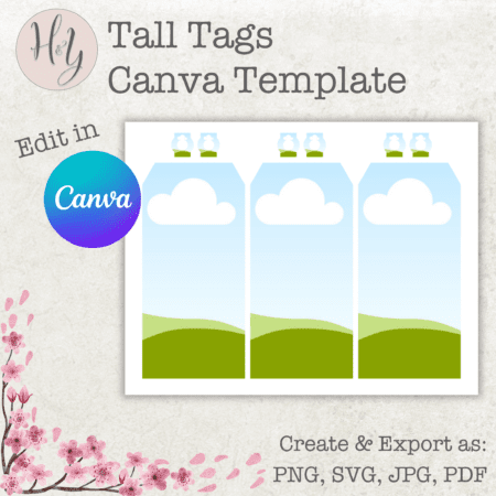 Product image for Canva Template Tall Tags Junk Journals