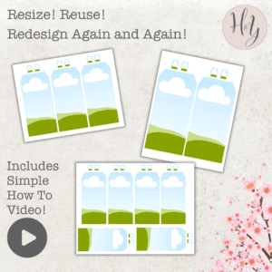 product image Canva Template Tall Tags Junk Journals