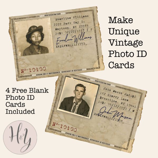 Product image for Vintage Photo ID Photos