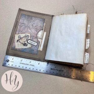 measurment image for Handmade Junk Journal Mini Junk Journal