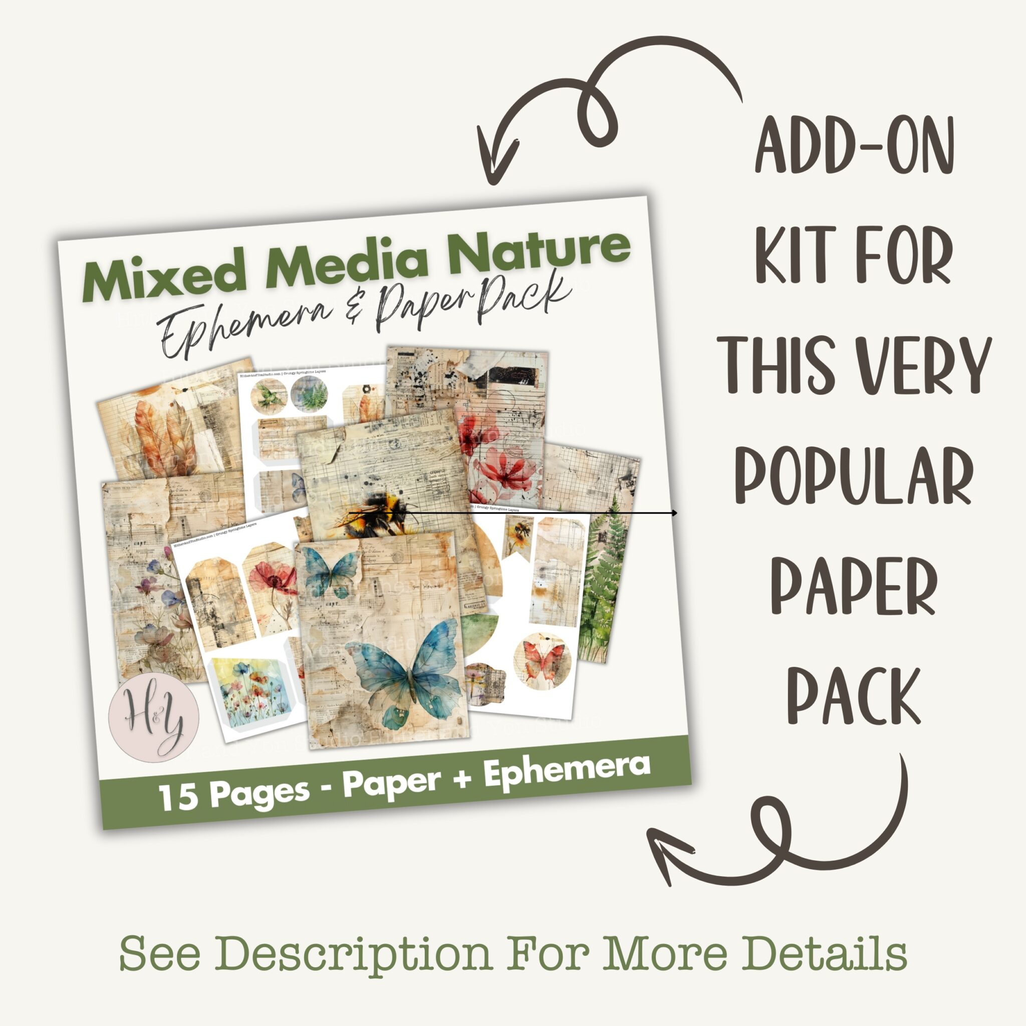 Mixed Media Nature ADD-ON PACK - Hither and Yon Studio
