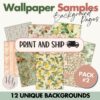 Wallpaper Samples Pack 2 - PRINT AND SHIP