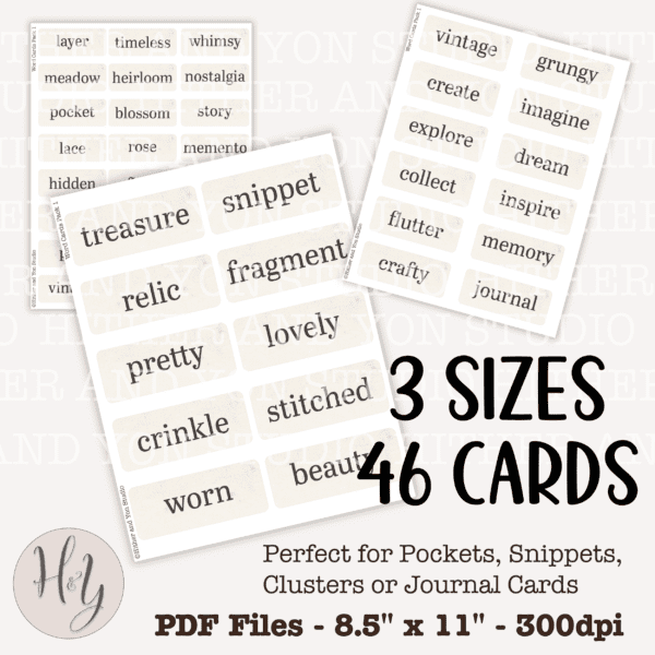 product image for retro flash card words