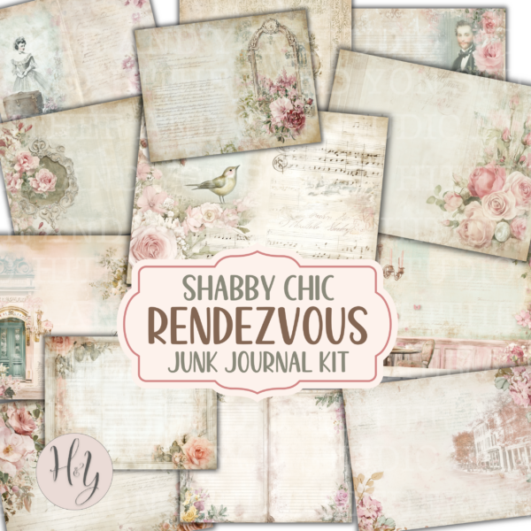 Shabby Chic "Rendezvous" Junk Journal Kit