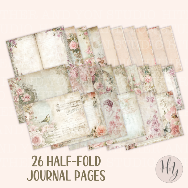 Shabby Chic "Rendezvous" Junk Journal Kit - Image 3