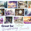 Digital Paper Pack - Lavender and Lilac Landscapes - Image 3