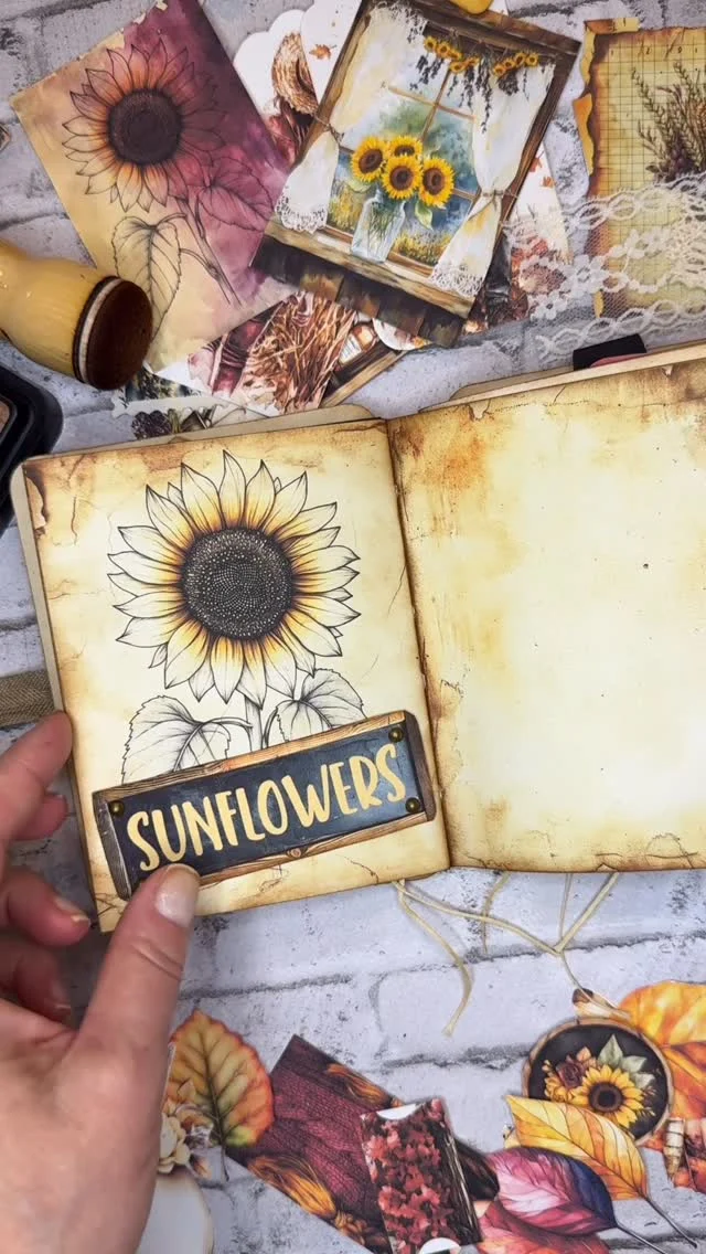 Like and Comment “Sunflower” to get the link to this free September mini #junkjournal kit. 🌻 Join me on YouTube to see all the craft along videos. 😊 We create a new journal every month and you can get this one free until the end of September 2025. 

#junkjournaljunkies #junkjournalsupplies #papercraft #autumncrafts #autumncraftideas #sunflowers #autumnvibes🍁 #fallcrafting #autumncrafting #junkjournalkits